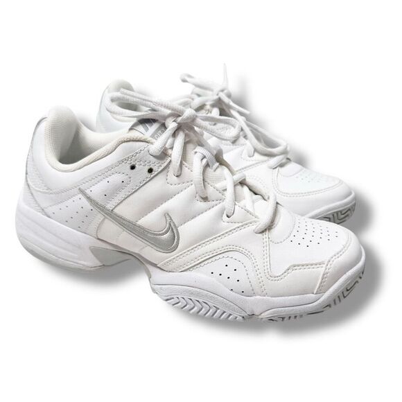 Nike City Court Perforated White Leather Sneakers Tennis Women’s Shoes Size 7 - Picture 1 of 9